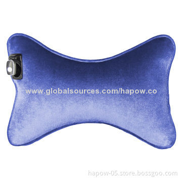 Bluetooth Car Pillow with Stereo Music Speakers/Headphones and Cigarette Lighter for Driving